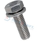 Hex head assembled screws with captive flat washer DIN 6902 A 13281