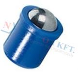 Spring plungers, smooth surface, with collar and inox ball 13379