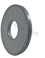 Flat washers without chamfer zink plated blue 4129