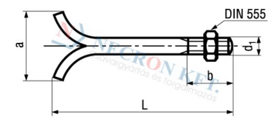 Anchor bolts with hex nut (DIN529C-ZN0-0040)