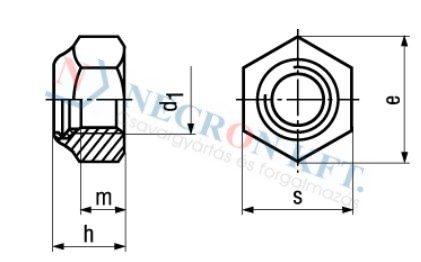 Prevailing torque type hex lock nuts thin type, with polyamide insert 521
