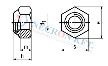 Prevailing torque type hex lock nuts thin type, with polyamide insert 6866