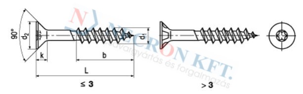 Hexalobular (6 Lobe) socket flat countersunk head chipboard screws T-STAR plus, partially threaded 6952