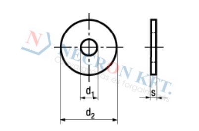 Flat washers without chamfer (DIN9021-ZN0-0025)