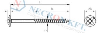 Flange head TORX Wood Construction Screw 88193